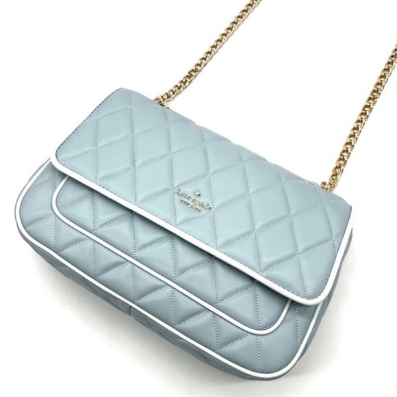 Kate Spade NWT 499.00 : Color Block Blue Quilted shoulder bag. - Picture 4 of 4